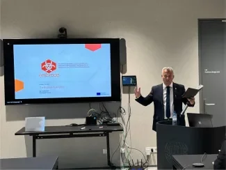 Jon Hall (RAN) presents the Biotoxin Task Force